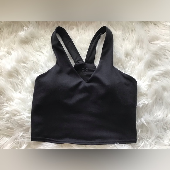 ALO Airbrush Real Bra Tank In Black Size XS - Picture 8 of 11